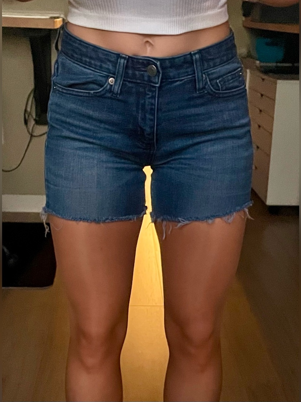Gap Denim Cutoff Shorts in Dark Blue